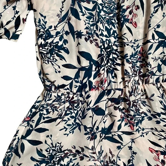 Parker Lianna Silk Floral Cold Shoulder Ruffle Dress XS Pink Wedding Guest - Picture 10 of 14